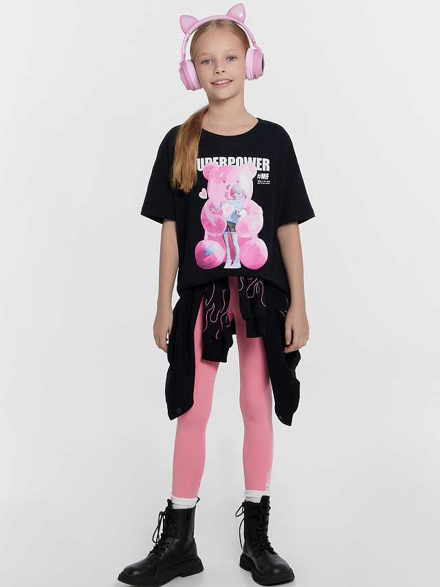 Легинсы для девочек розовые