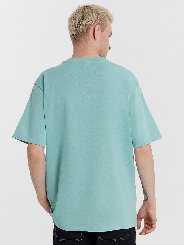 Футболка мужская голубая