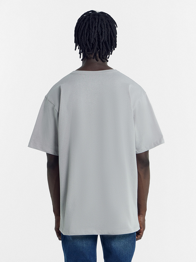 Футболка мужская серая с печатью