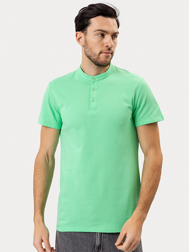 Джемпер-поло хлопковый в салатовом цвете