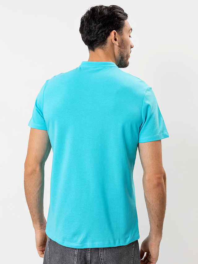 Джемпер-поло хлопковый в лазурном цвете