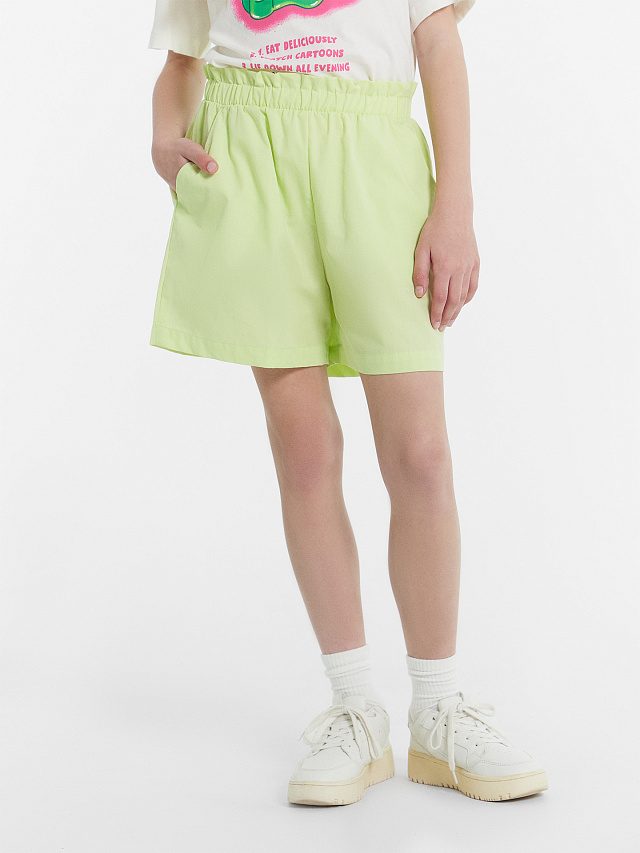 Шорты для девочек в зеленом цвете