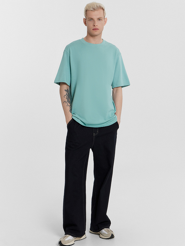 Футболка мужская голубая