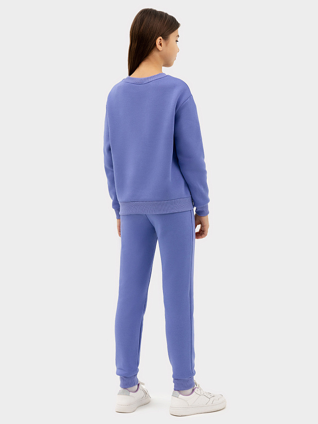 Комплект для девочек (джемпер, брюки) в фиолетовом цвете