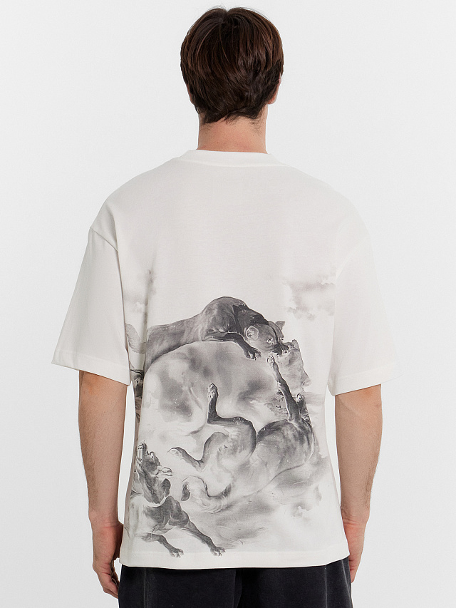 Футболка мужская белая с печатью