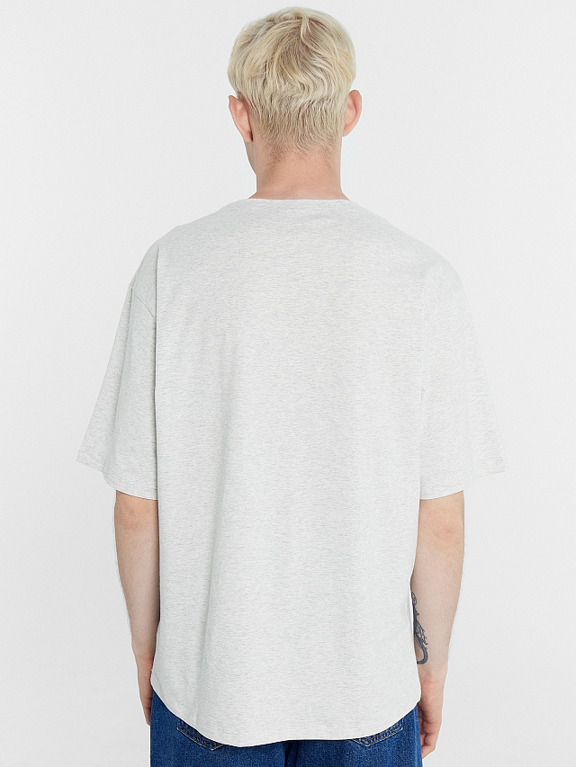 Футболка мужская серая с печатью