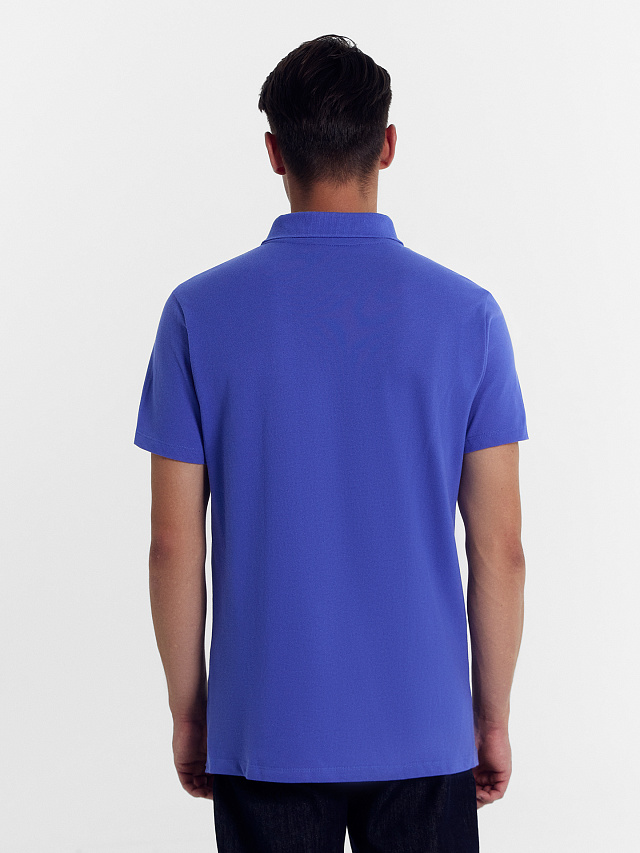 Джемпер-поло хлопковый в голубом оттенке