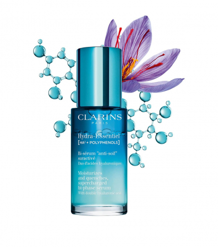 Clarins Hydra-Essentiel Mousturizing Serum Увлажняющая двухфазная сыворотка для лица,3,5 мл. Миниатюра