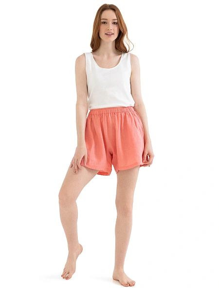 Шорты женские серии LINEN, цвет светло-розовый