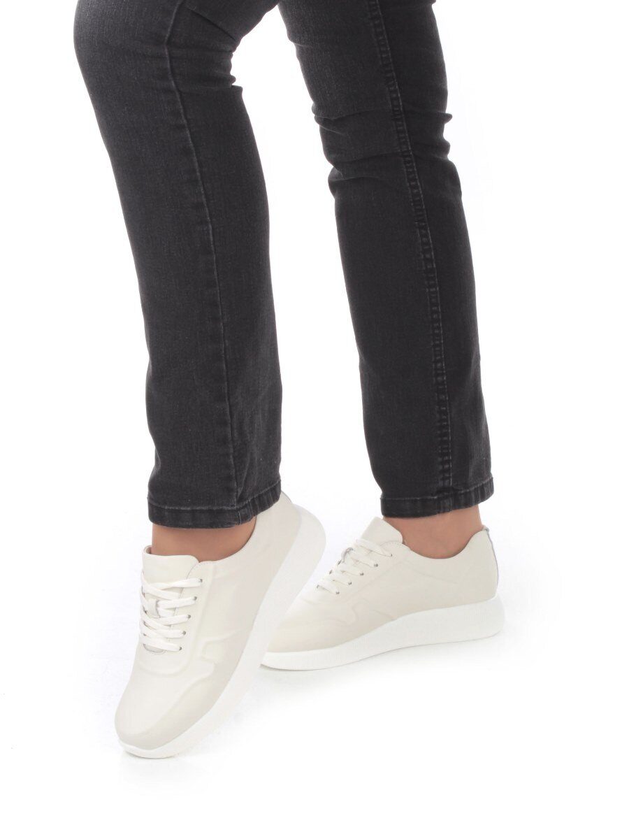 05-PDL195-8 LT. BEIGE Кроссовки женские (натуральная кожа)