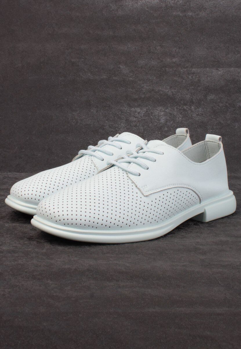 03-PDXL156-3 LT. BLUE Полуботинки женские (натуральная кожа)