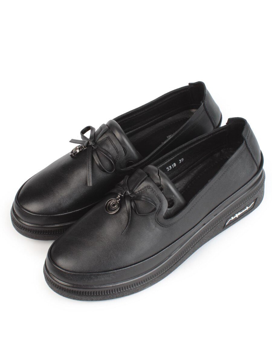 03-5318 BLACK Полуботинки женские (натуральная кожа)