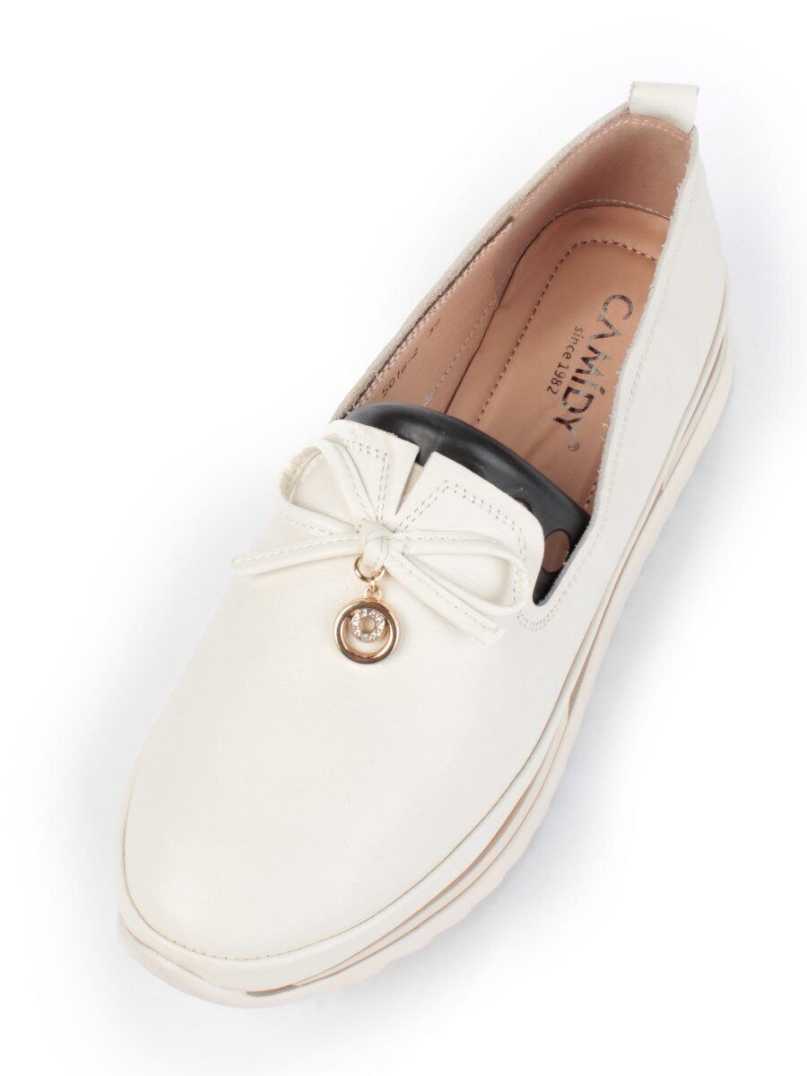 01-5016-2 BEIGE Ботинки демисезонные женские (натуральная кожа)