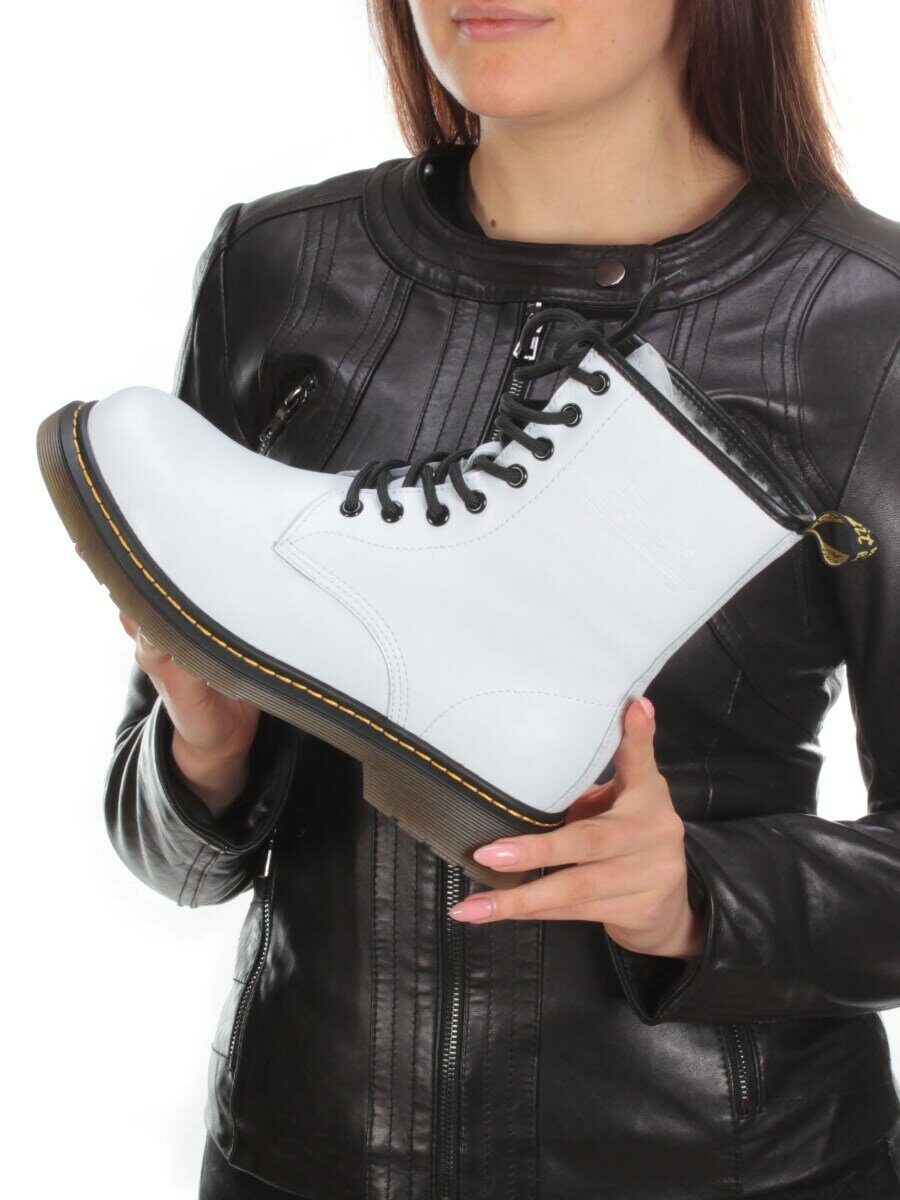 04-10072004 WHITE Ботинки зимние женские (натуральная кожа, натуральный мех)