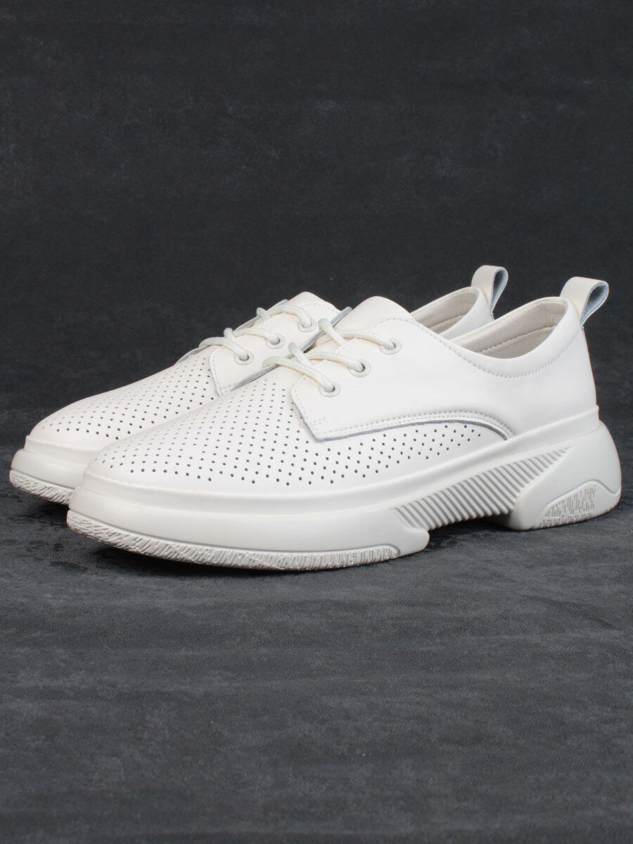 03-PDXL140-5 BEIGE Кроссовки женские (натуральная кожа)