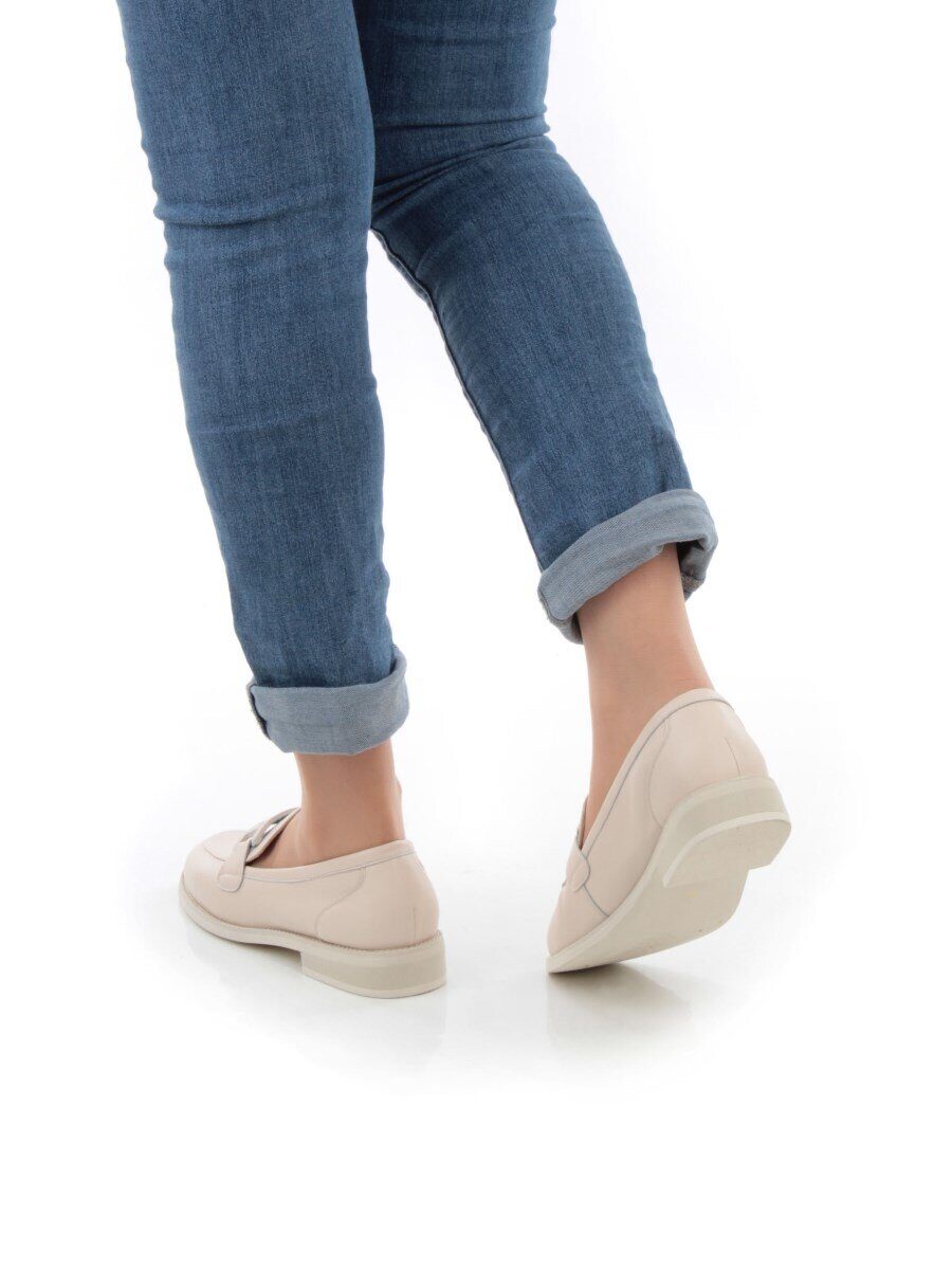 03-DJ32-1 BEIGE Лоферы женские (натуральная кожа)