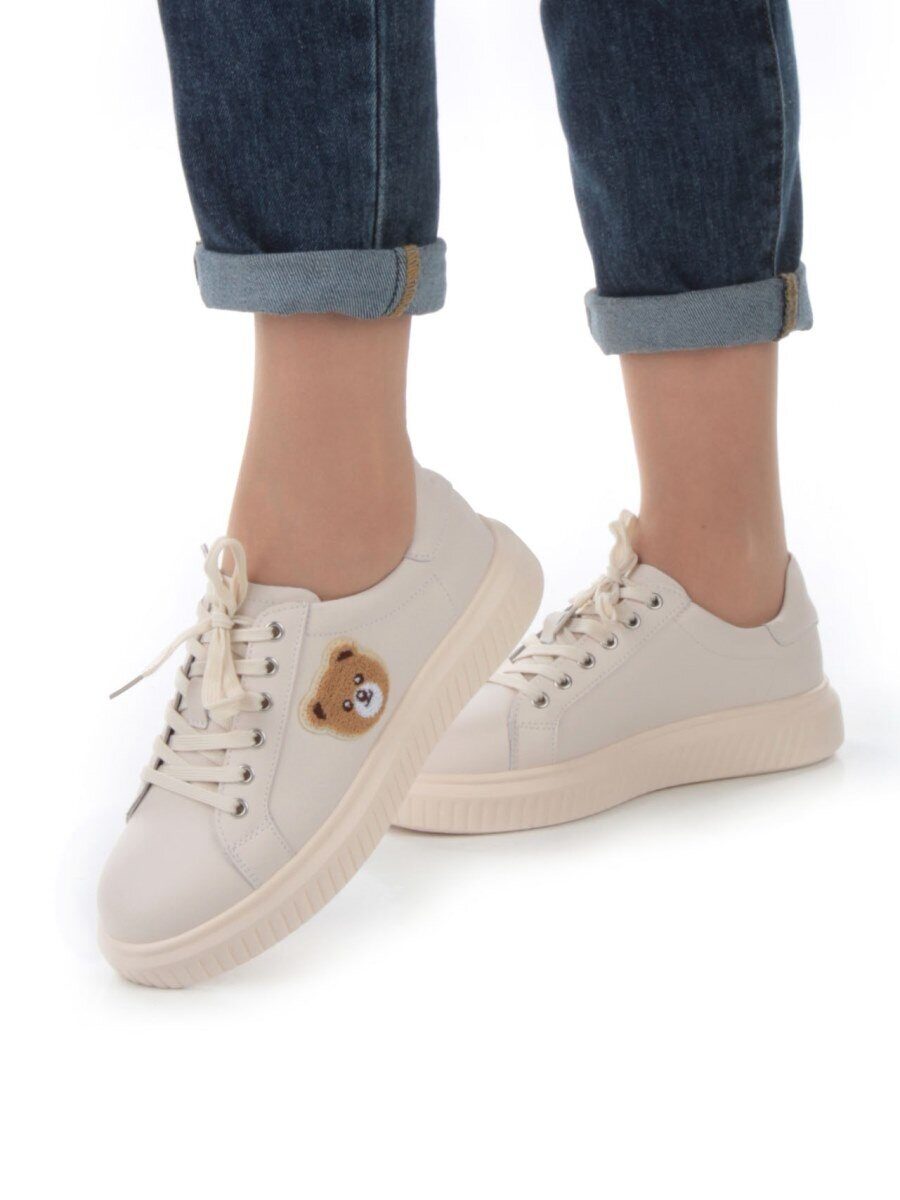05-SD12-2D BEIGE Кроссовки женские (натуральная кожа)