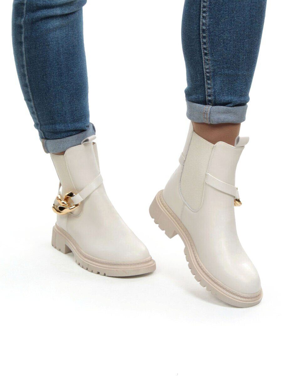 5267-2 WHITE Ботинки демисезонные женские (натуральная кожа, байка)