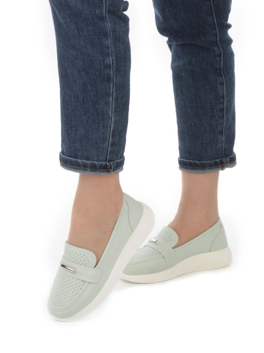 03-PDL 205-3 LT. GREEN Полуботинки женские (натуральная кожа)