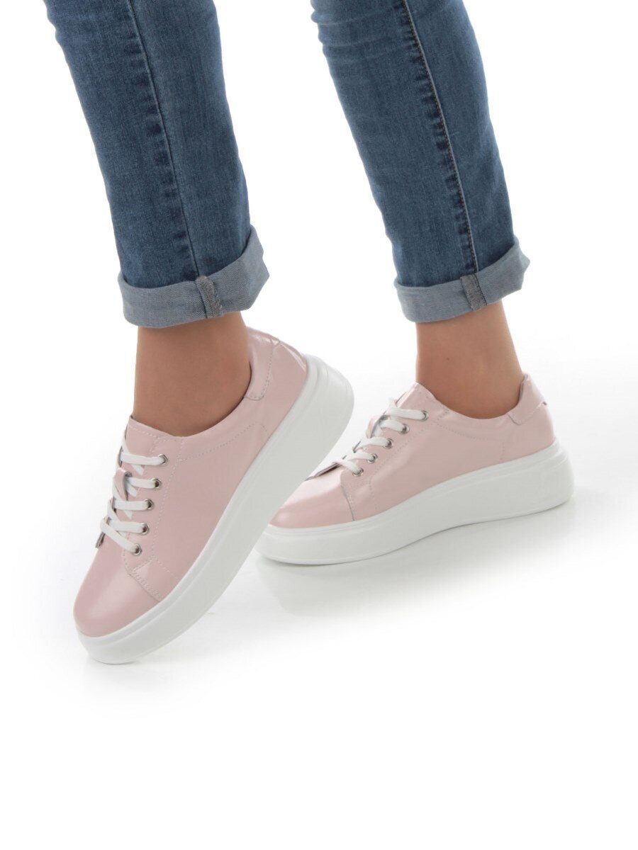 05-PDD215-5 LT. PINK Кроссовки женские (натуральная кожа)