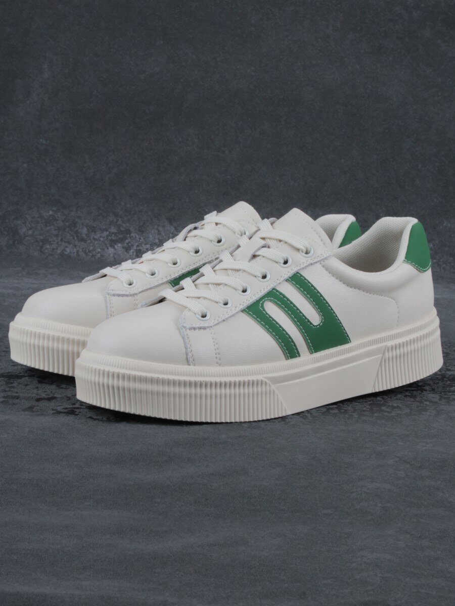 03-YC380-2 BEIGE Кроссовки женские (натуральная кожа)