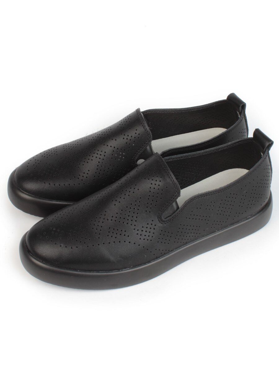 03-YD18-1D BLACK Полуботинки женские (натуральная кожа)