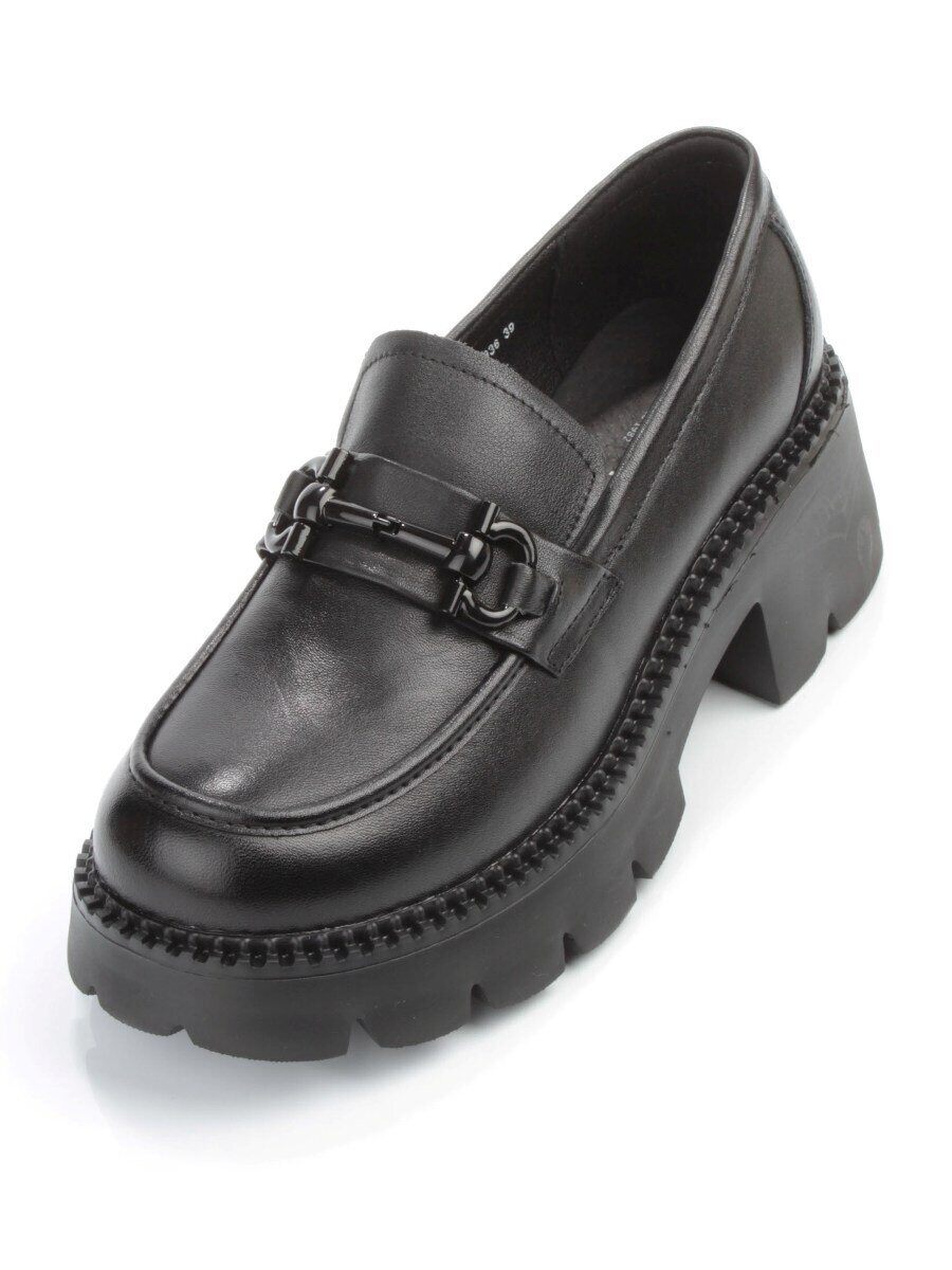 03-5936 BLACK Лоферы женские (натуральная кожа)