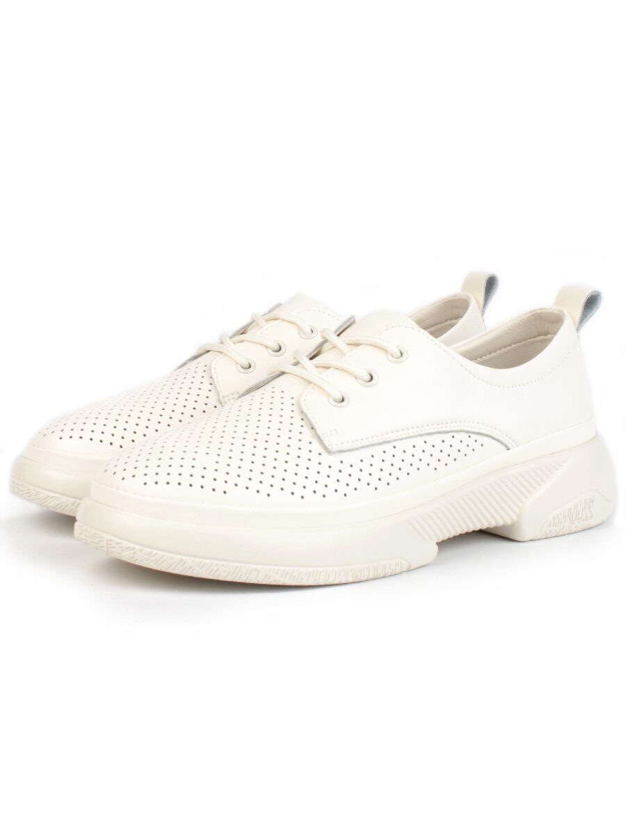 03-PDXL140-5 BEIGE Кроссовки женские (натуральная кожа)