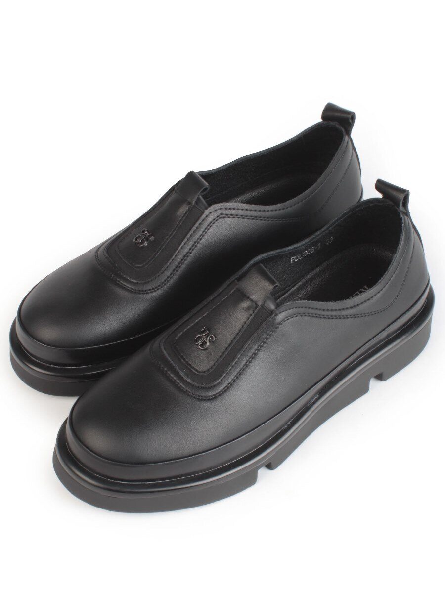 03-PDL 308-1 BLACK Полуботинки женские (натуральная кожа)