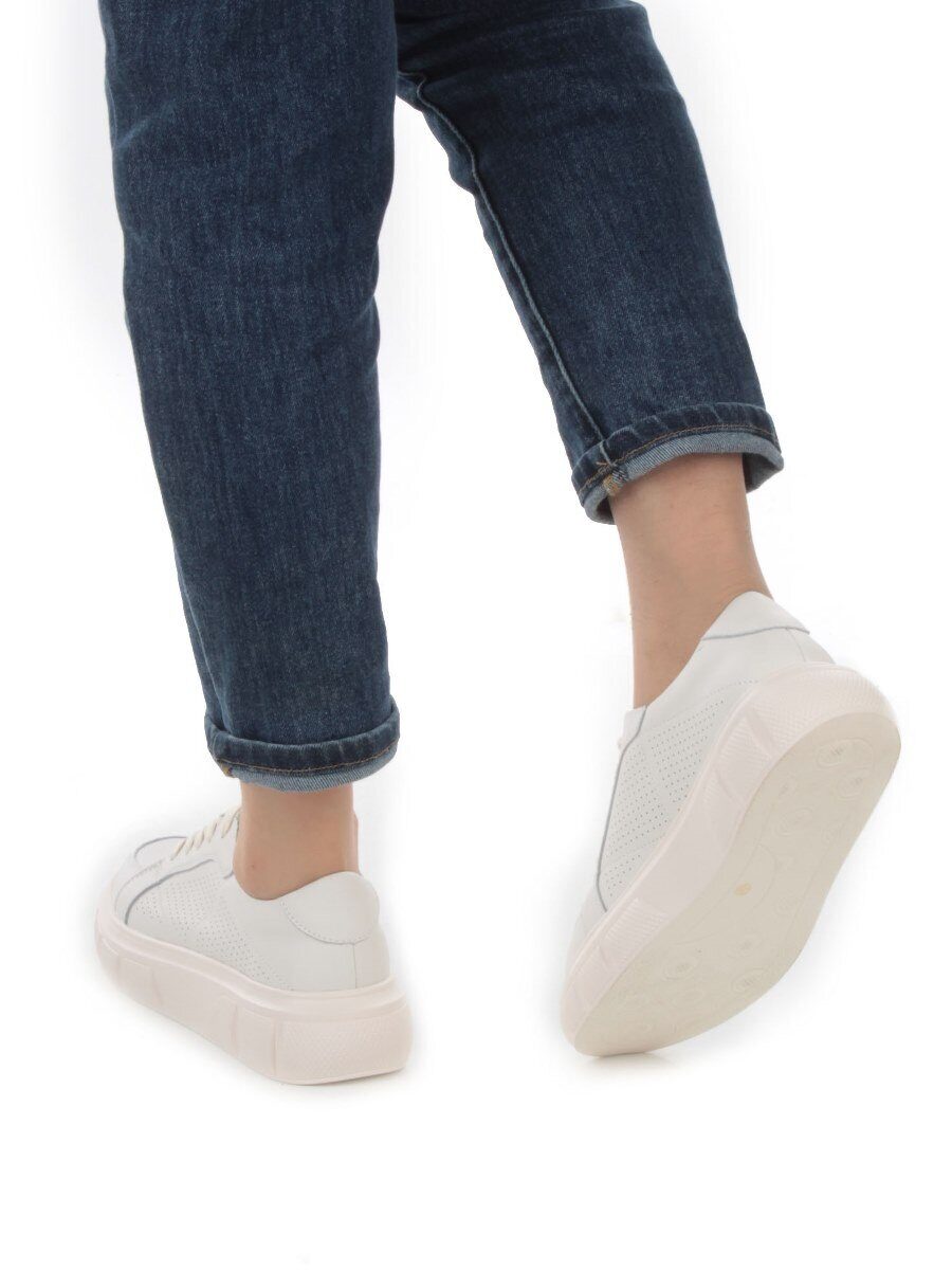 05-PDE35-2 BEIGE Кроссовки женские (натуральная кожа)