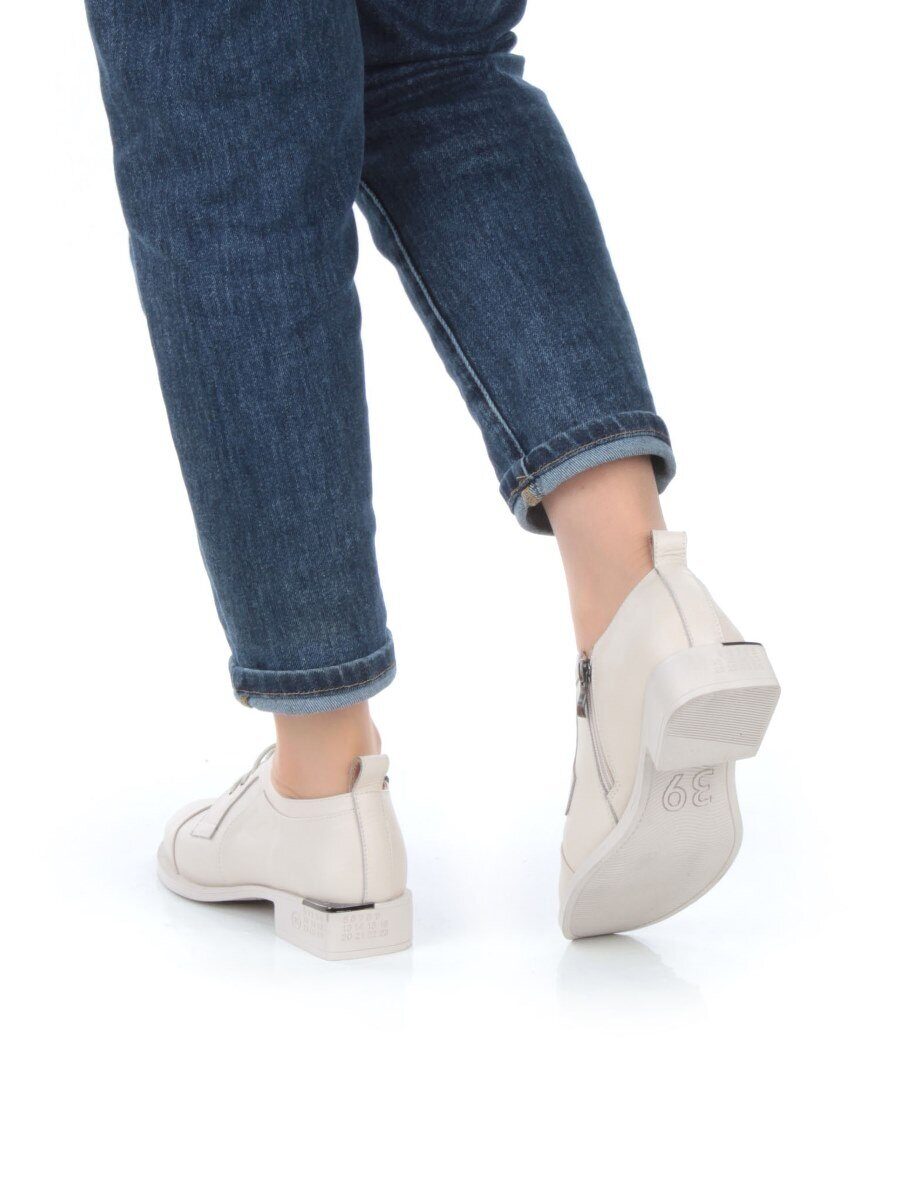 03-YP9862M BEIGE Полуботинки женские (натуральная кожа)
