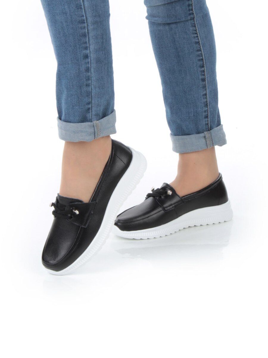 03-ZL-8861-1 BLACK Полуботинки женские (натуральная кожа)