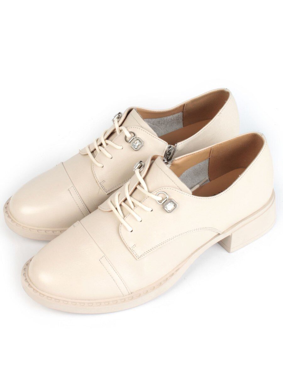 03-HP9954M BEIGE Полуботинки женские (натуральная кожа)