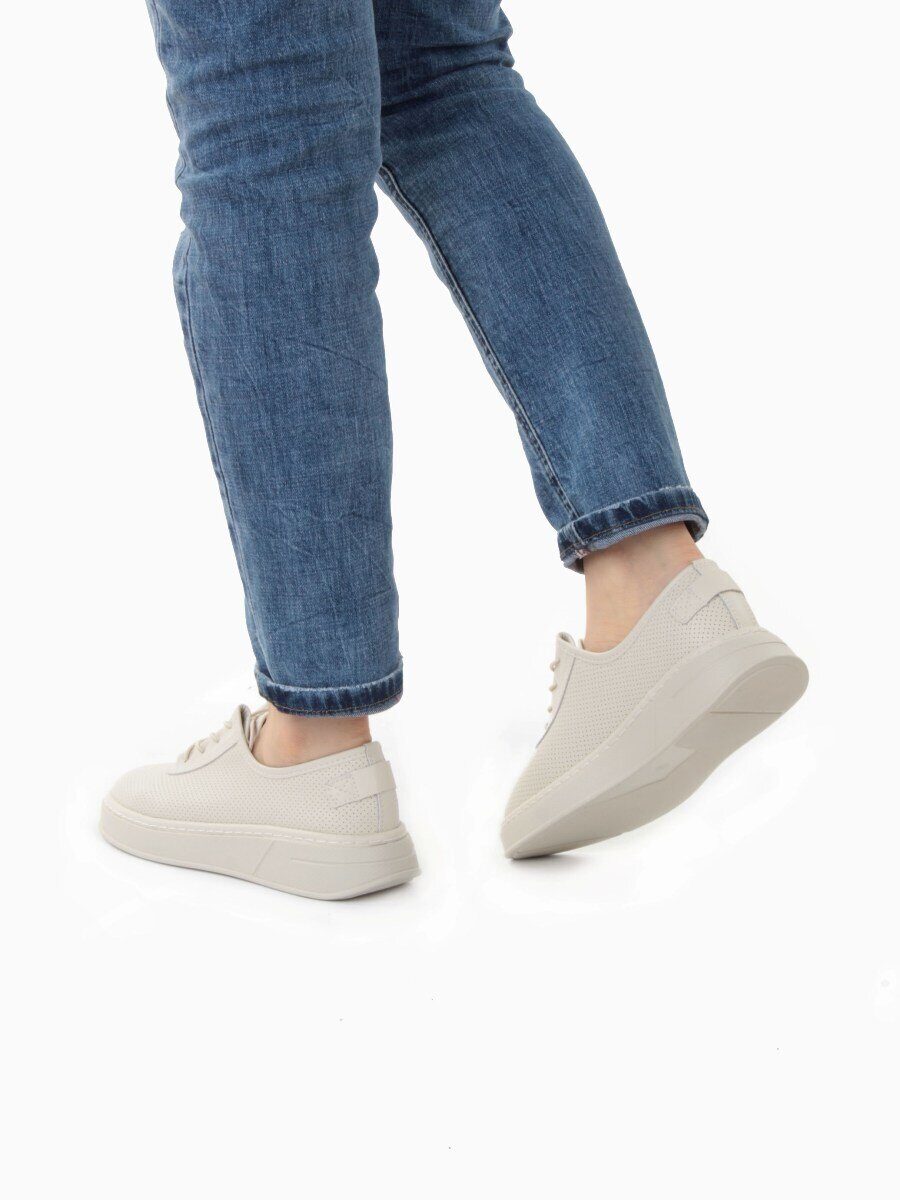 03-YE287-6 BEIGE Полуботинки женские (натуральная кожа)