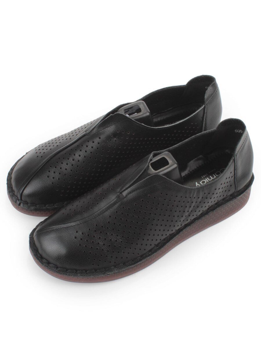 03-5001-1 BLACK Полуботинки женские летние (натуральная кожа)