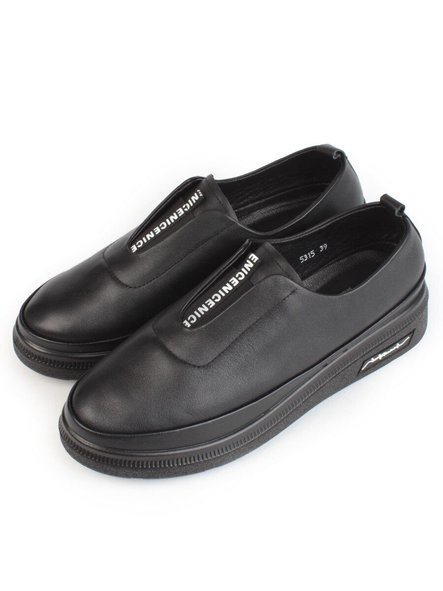 03-5315 BLACK Полуботинки женские (натуральная кожа)