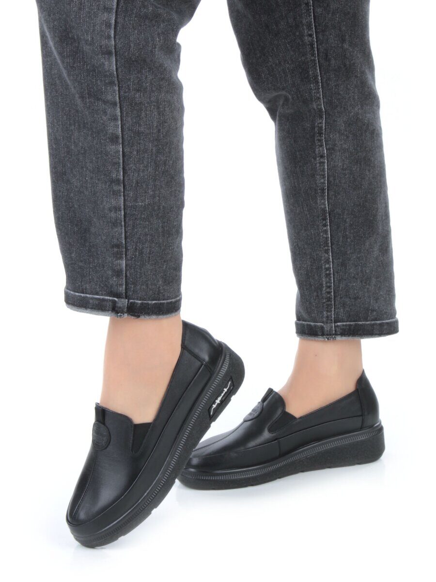 03-5316 BLACK Полуботинки женские (натуральная кожа)