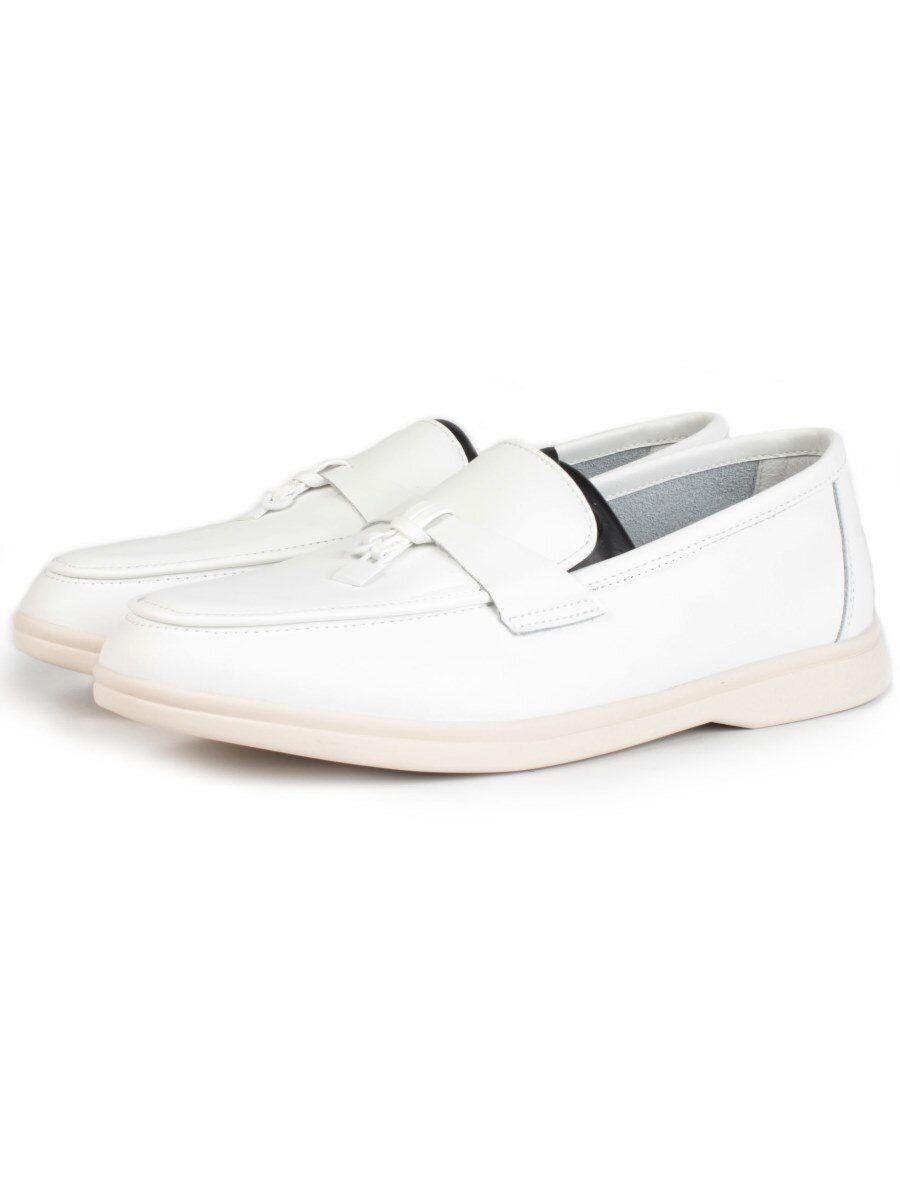 03-B416-1 WHITE Лоферы женские (натуральная кожа)