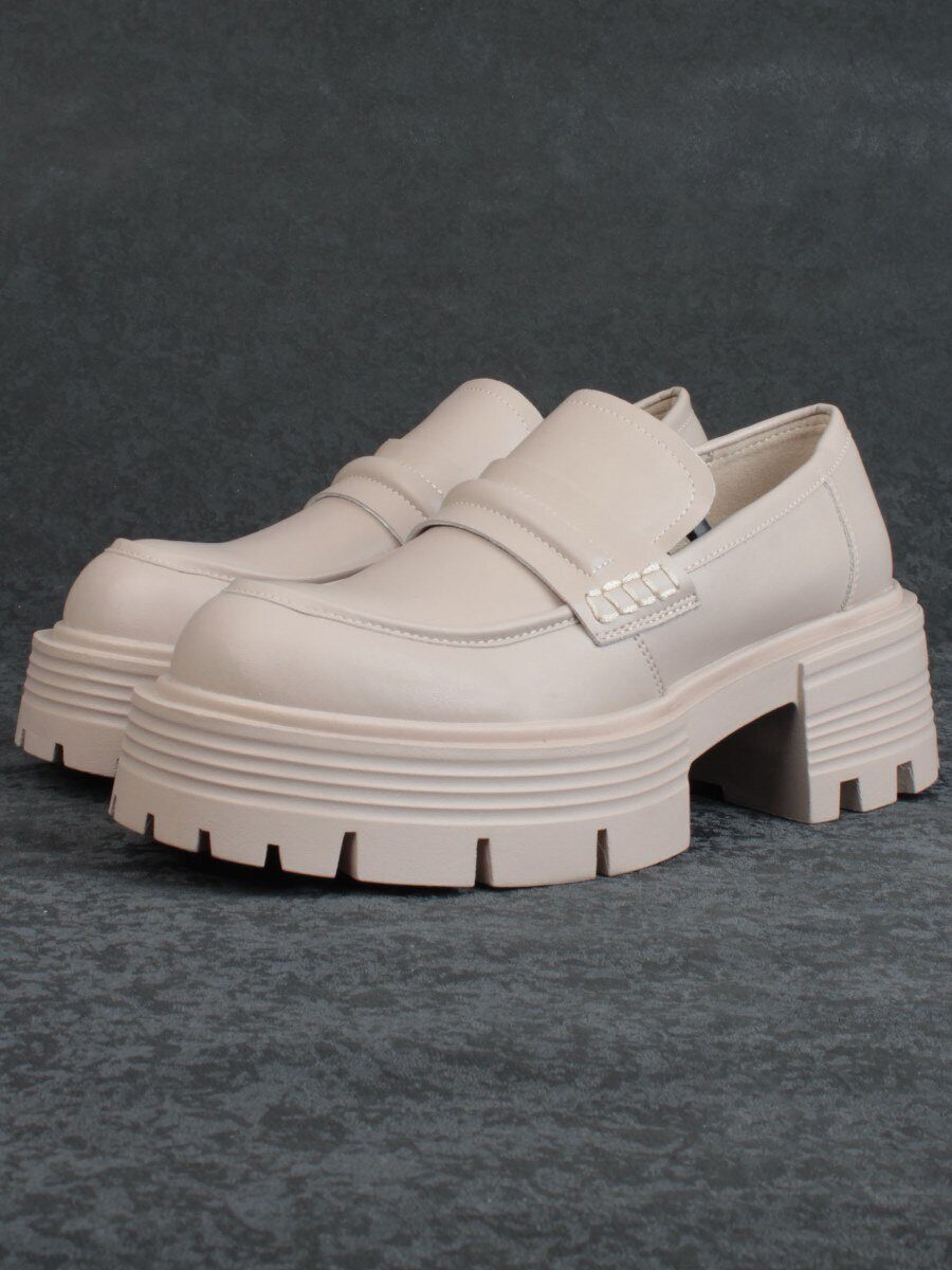 03-C1815-2 BEIGE Лоферы женские (натуральная кожа)