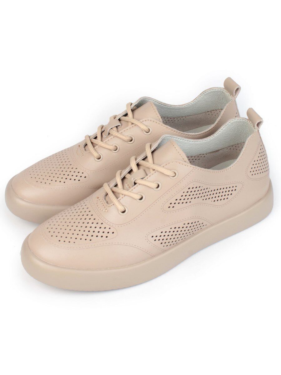 05-YD20-2D DK. BEIGE Кроссовки женские (натуральная кожа)