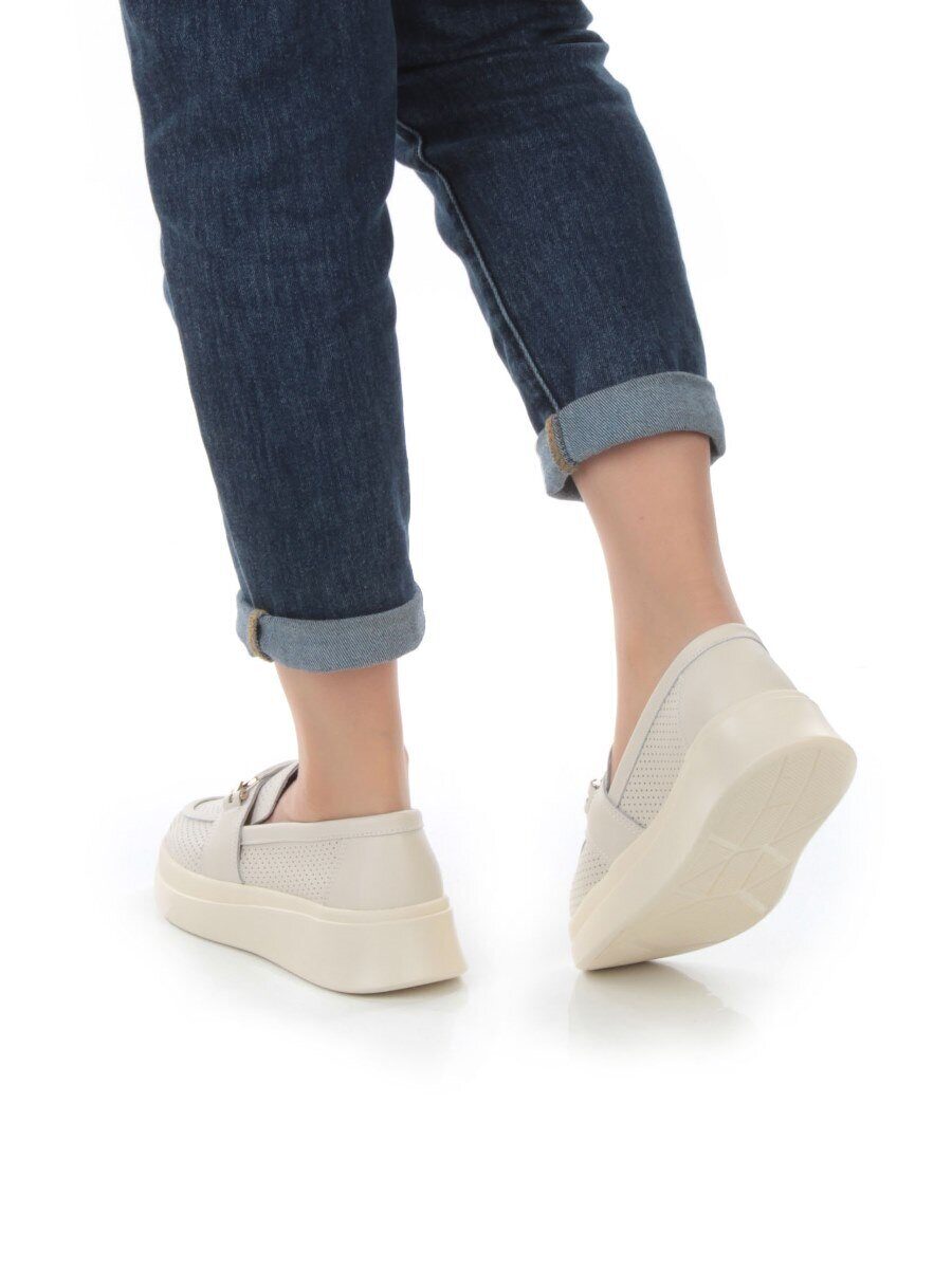 03-PDD169-2 BEIGE Полуботинки женские (натуральная кожа)