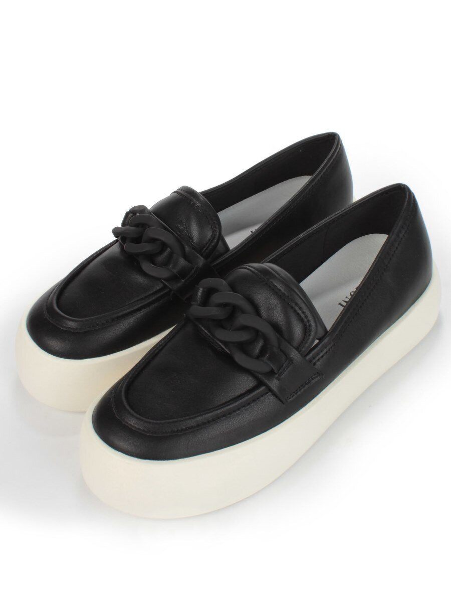 03-DJ35-2 BLACK Полуботинки женские (натуральная кожа)