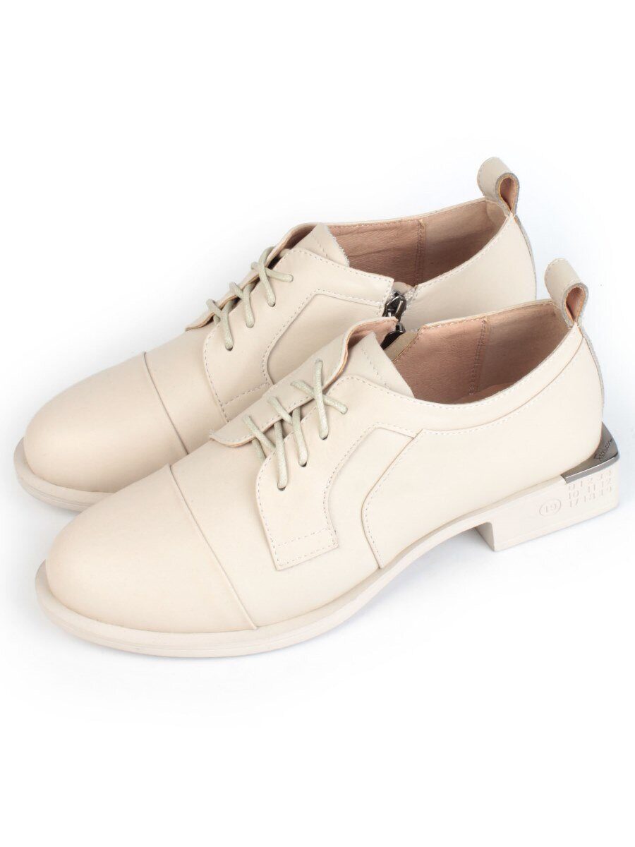 03-YP9862M BEIGE Полуботинки женские (натуральная кожа)