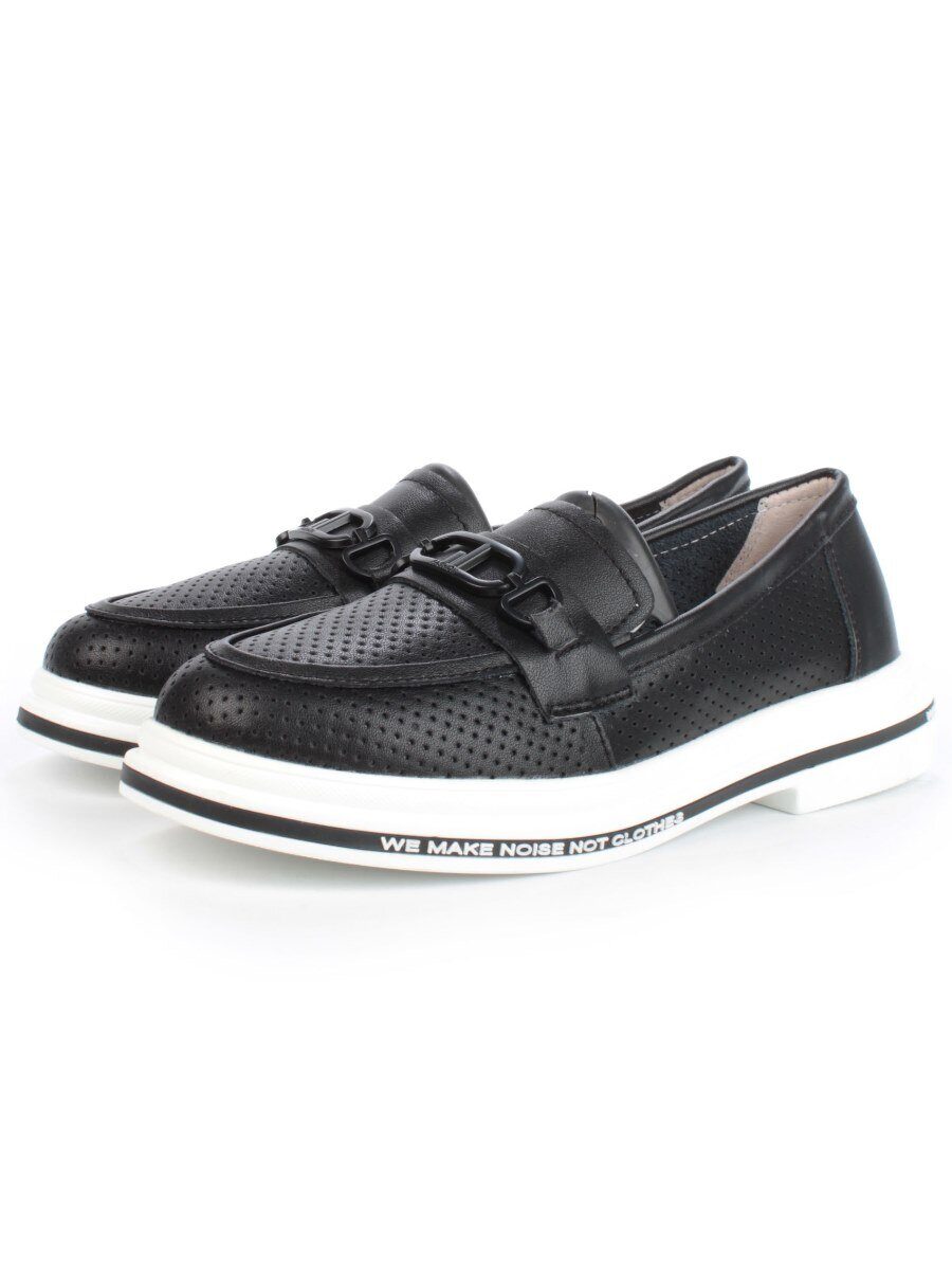 03-PDD170-3 BLACK Лоферы женские (натуральная кожа)