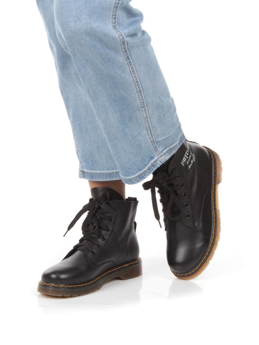 01-K-11031-1 BLACK Ботинки демисезонные женские (натуральная кожа)