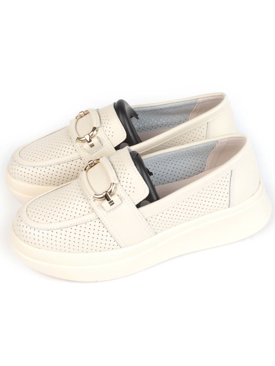 03-PDD169-2 BEIGE Полуботинки женские (натуральная кожа)