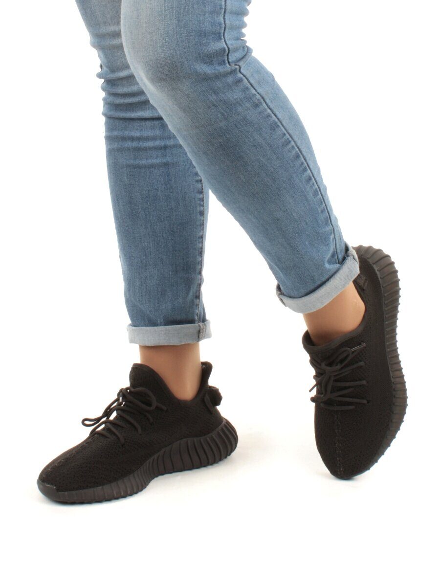05-B552-18 BLACK Кроссовки женские (текстиль)