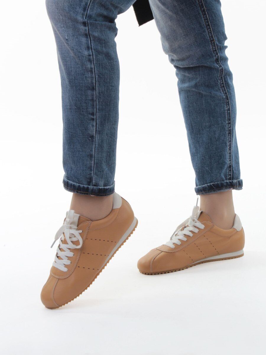 03-908396-5 DK. BEIGE Кеды женские (натуральная кожа)