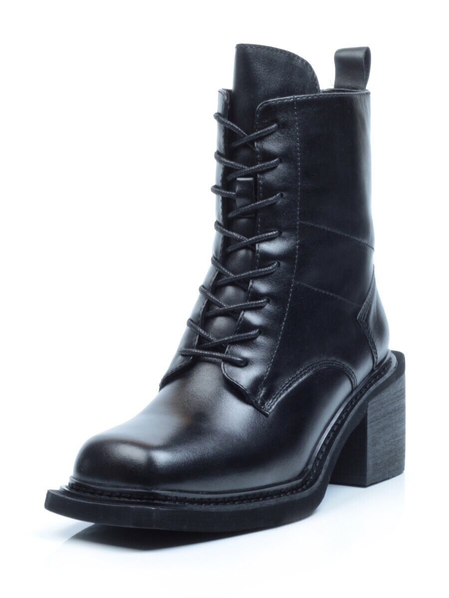 SE21W-2A BLACK Ботинки зимние женские (натуральная кожа, натуральный мех)