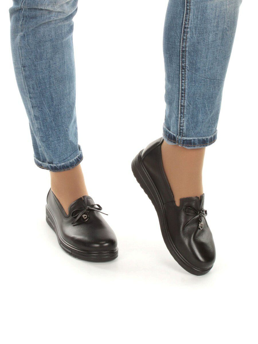 03-5071 BLACK Полуботинки женские (натуральная кожа)